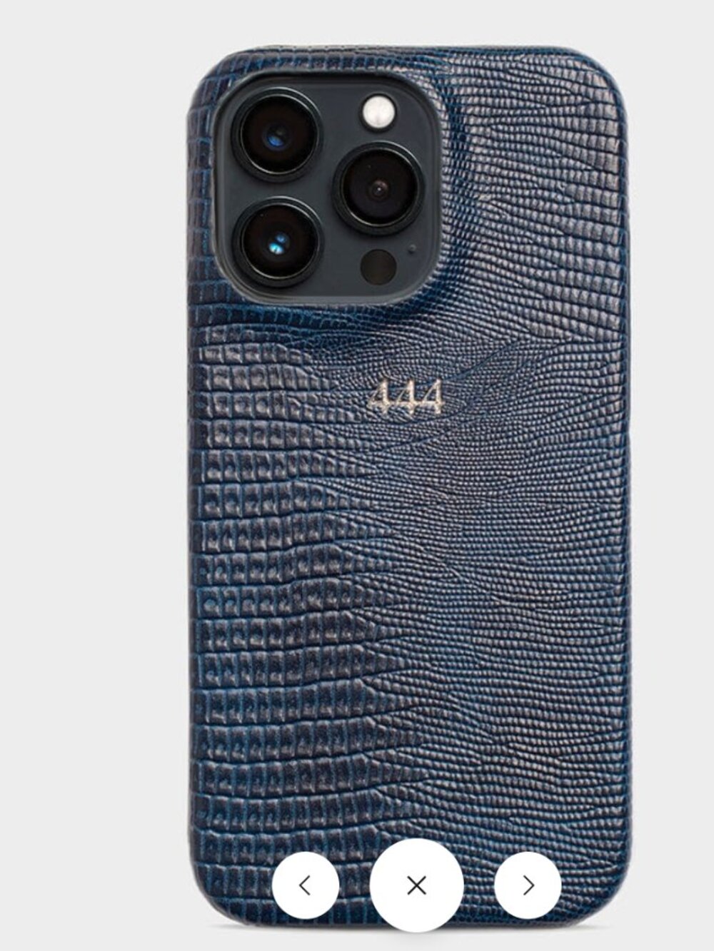 INSERIF -- Navy Lizard Texture Personalized Snap Case